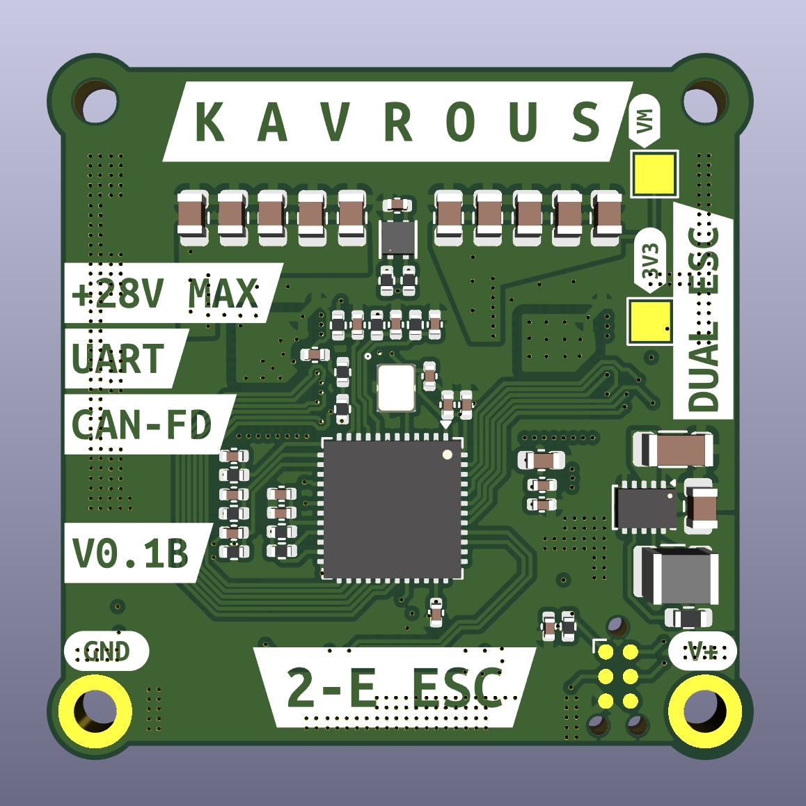 Kavrous 2-E ESC for dual brushless DC motor control